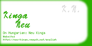 kinga neu business card